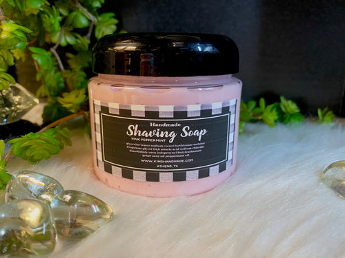Moisturizing Whipped Ladies Shaving Soap “Pink Peppermint”