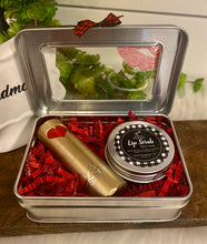 Load image into Gallery viewer, Lip Butter Balm with Lip Scrub Gift Tin